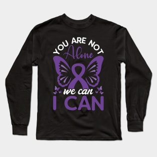 You are not alone we can I can, World Cancer Day Long Sleeve T-Shirt